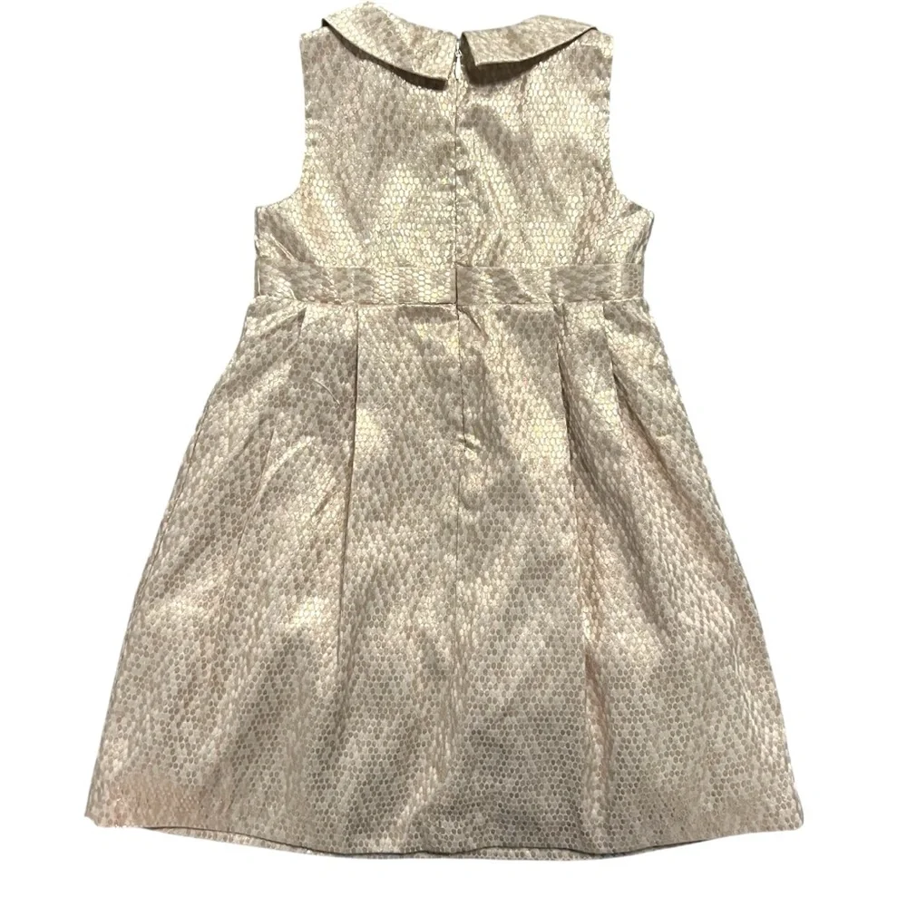 Gymboree 5T Champagne Gold Metallic Special Occasion Dress